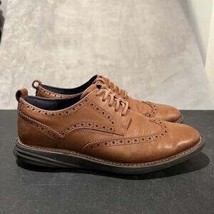 Cole Haan Grand Evolution Shortwing Shoes Mens 8.5 C26385 Brown Dress OS Leather